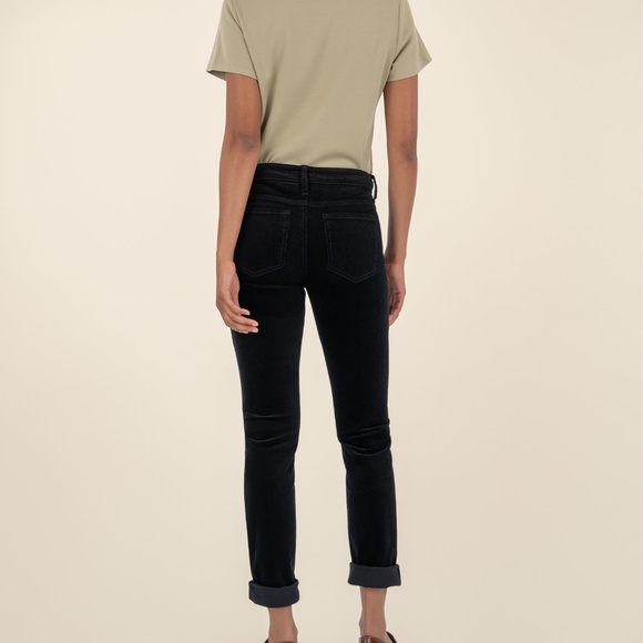 Kut from the Kloth Catherine Corduroy Boyfriend, Petite Size 6P6P / Black - Picture 3 of 3